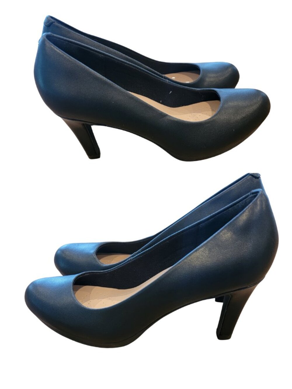 Clarks Collection Ambyr Joy Black Comfort Pumps Round Toe NWOT